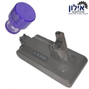 סוללה ופילטר לשואב אבק דייסון V10